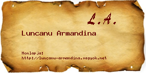 Luncanu Armandina névjegykártya